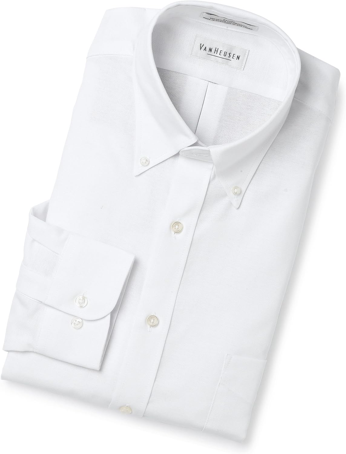 Van Heusen Men S Wrinkle Free Oxford Solid Long Sleeve Shirt