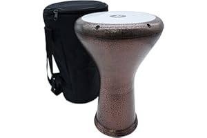 The 17" Zaza Percussion Egyptian Classic Darbuka Doumbek (Copper Body, White Head)
