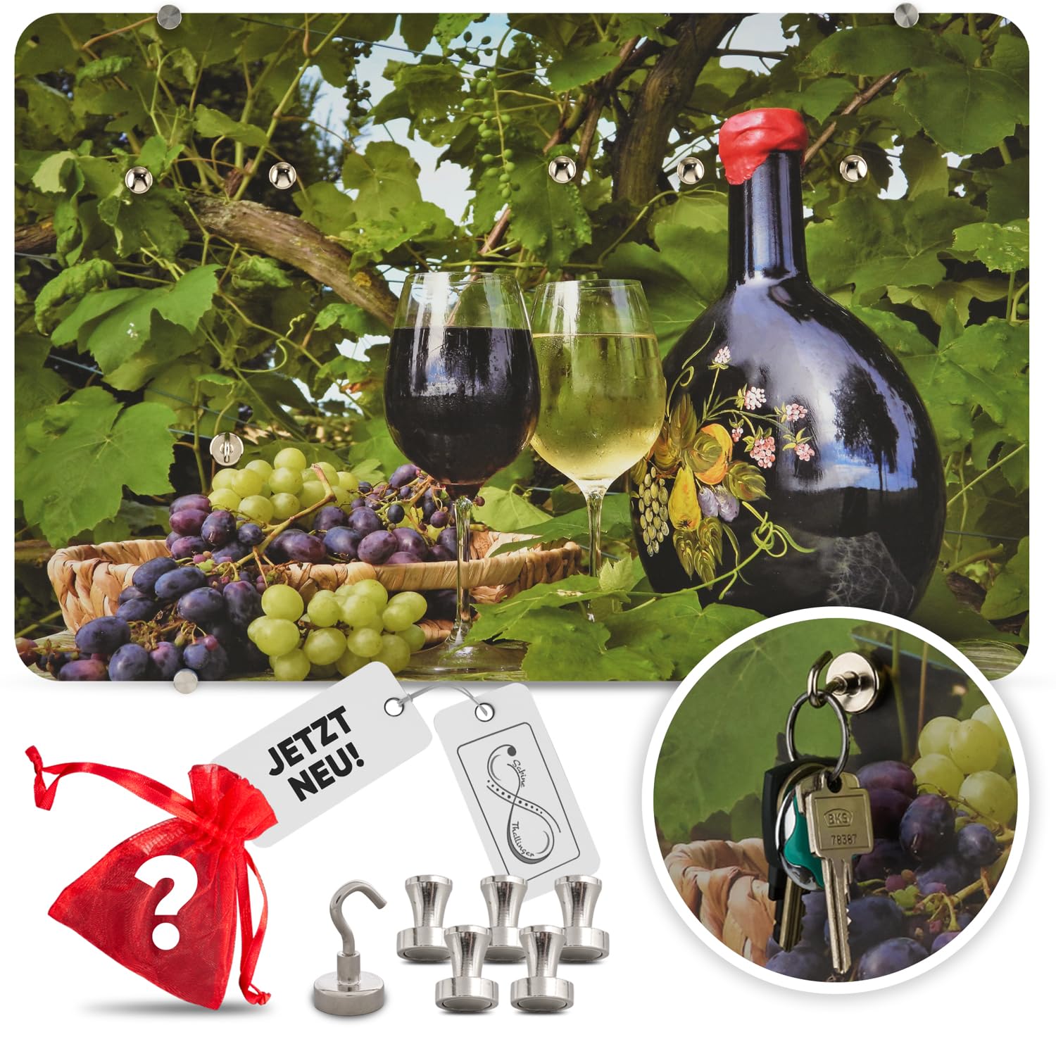 Sabine Thallinger Magnetic Board Men [Easy to Assemble] Magnetic Notice Board - Perfect for Kitchen & Office - Gifts for Men Gifts Magnetic Notice Board Dad Grandpa