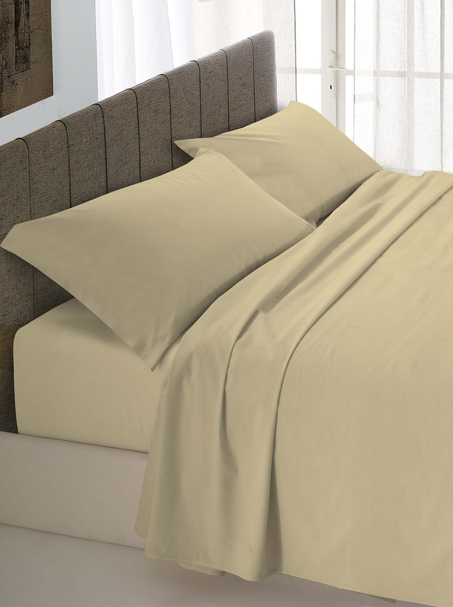 Sogni e Capricci Max Color Fitted Sheet with 25cm Corner, Dove Gray, double โ image 1