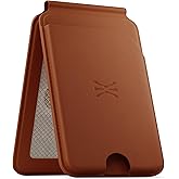 TORU for MagSafe Wallet with Adjustable Stand & RFID Protection, Vegan Leather Magnetic Bi-Fold Flip for 6-Card Holder with ID Window Slot for iPhone 17/16/15/14/13/12 Pro Max Plus Air Series - Brown