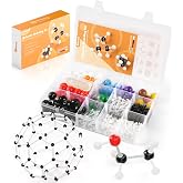 NINGOO Organic Chemistry Model Kit,404 PCS,for Students＆Teacher | Fullerene C60 Model,Portable Design,Compartment Storage,CPK Color Coding