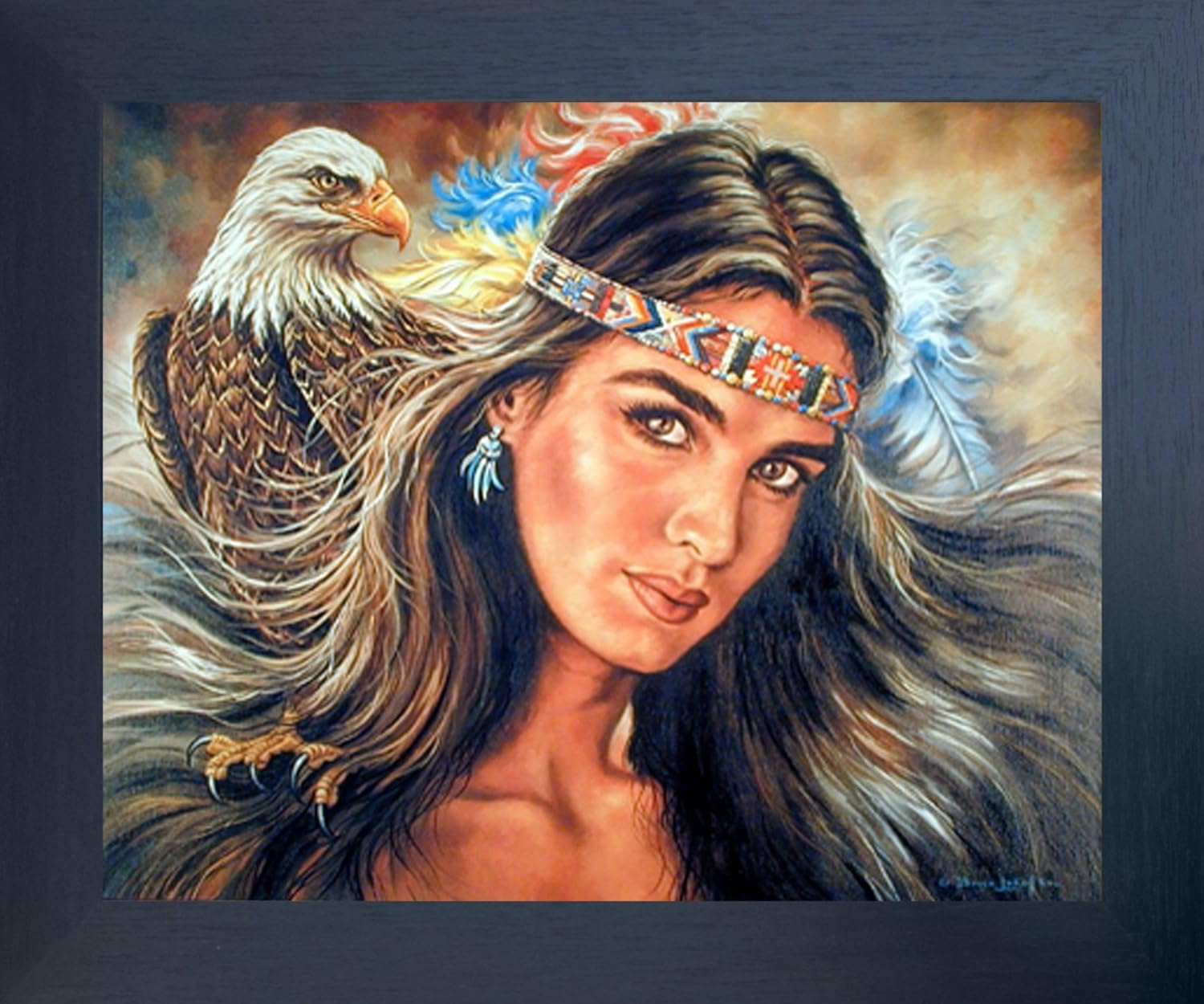 Framed Wall Decor Native American Framed