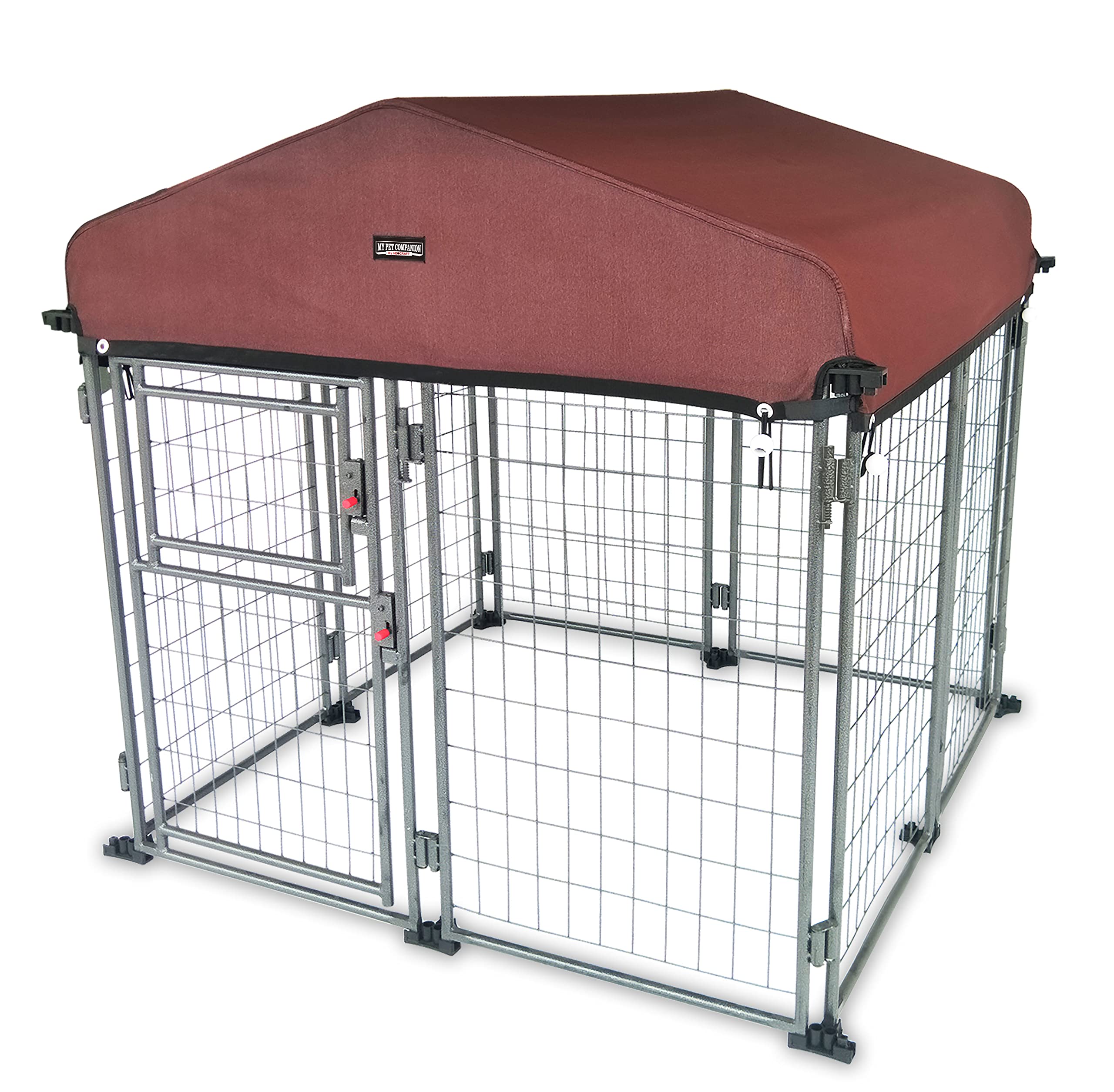 Photo 1 of Neocraft My Pet Companion Dog Kennel with Roof Cover (4.5’) - Weather Resistant / Covered / Heavy Duty / Outdoor / Winter Welded Wire Pet Kennel for Medium Sized Dogs - Easy to Assemble