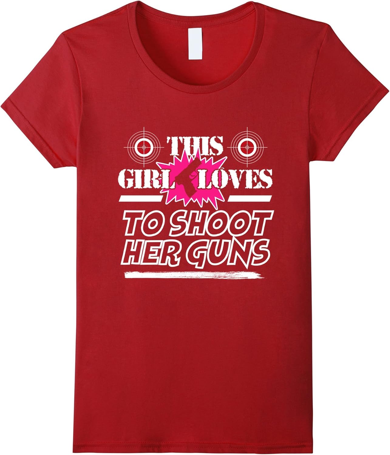 Women's Gun Shirt Gift "This Girl Loves To Shoot Her Guns
