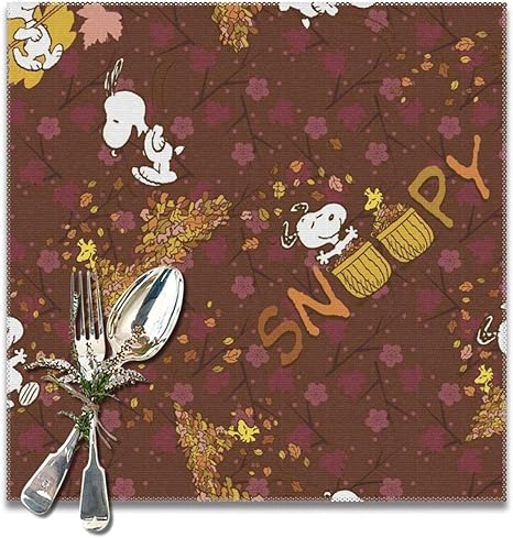 Amazon ランチョンマット テーブルマット 食事マット スヌーピー愛秋 6枚セット お手入れ簡単 丸洗い 断熱 撥水 防汚 傷防止 滑り止め 子供 食卓 プレースマット おしゃれ かわいい 30x30cm ランチョンマット オンライン通販