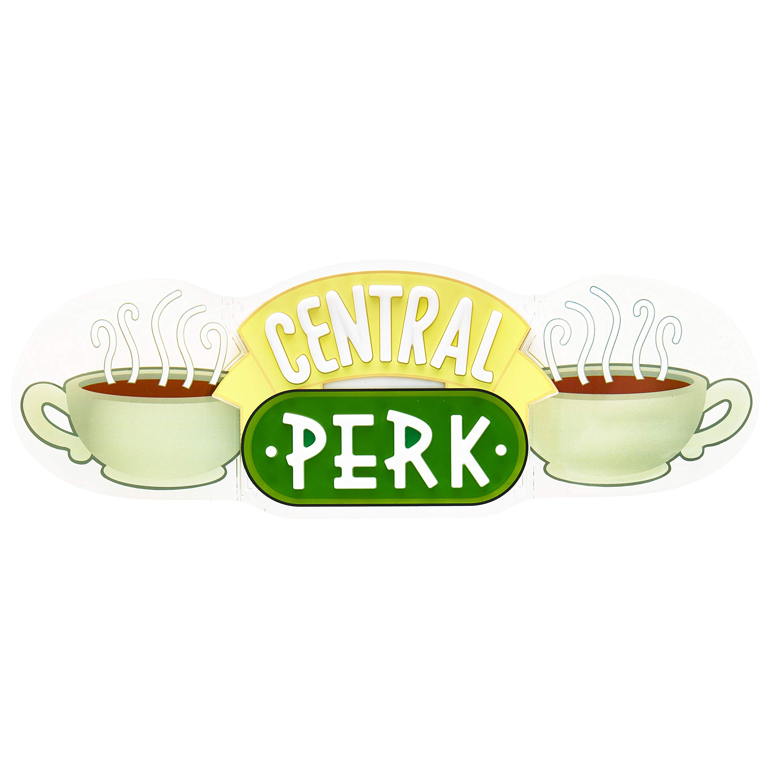 Paladone Central Perk LED Neon Light - Wall Mountable - Officially Licensed Friends Show Merchandise, Green, 37.50 x 2.17 cms