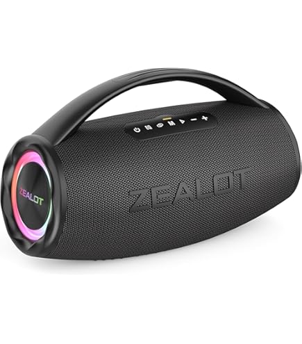 ZEALOT 80W Portable Bluetooth Speaker, Deep Bass Stereo Sound IPX6