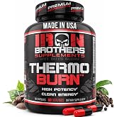 Iron Brothers Thermo Burn Hardcore Fat Burner &ndash; High Stim Thermogenic with Yohimbine HCl, Grains of Paradise &amp; Caffeine &ndash; Metabolism Booster &amp; Appetite Control &ndash; 60 Capsules