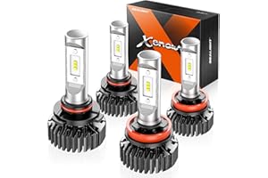 SEALIGHT 9005/HB3 H11/H8/H9 Bulbs, 9005 H11 Light with Plug and Play, 60,000LM, Non-polarity, Wider Driving Vision, Light Bulbs, Powersports Bulbs and Assemblies, Pack of 4