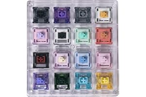 MONSGEEK Akko 16-Key Switch Tester Mechanical Keyboards Acrylic Testing Tool Mechanical Keyboard Switches with Dust-Proof Cover
