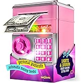 Piggy Bank for Kids - Electronic Money Saving Box w/Code- ATM Safe - Toy Coin Bank - Boys Toys for Age 3, 4, 5, 6, 7, 8, 9 - 