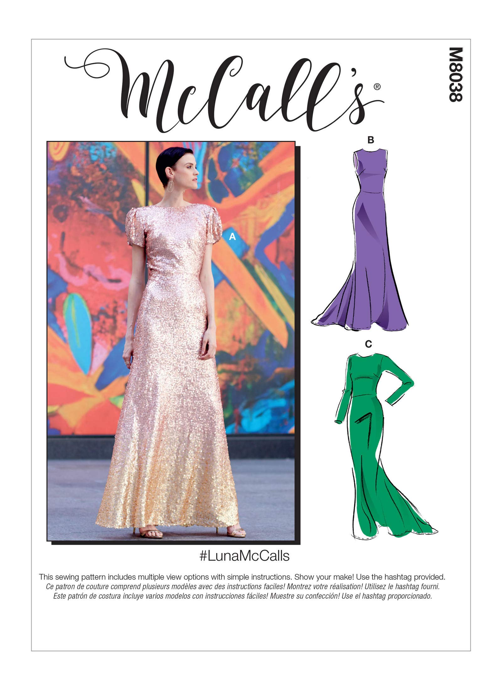 McCall's Pattern M8038RR Misses' & Women's Special Occasion Dresses