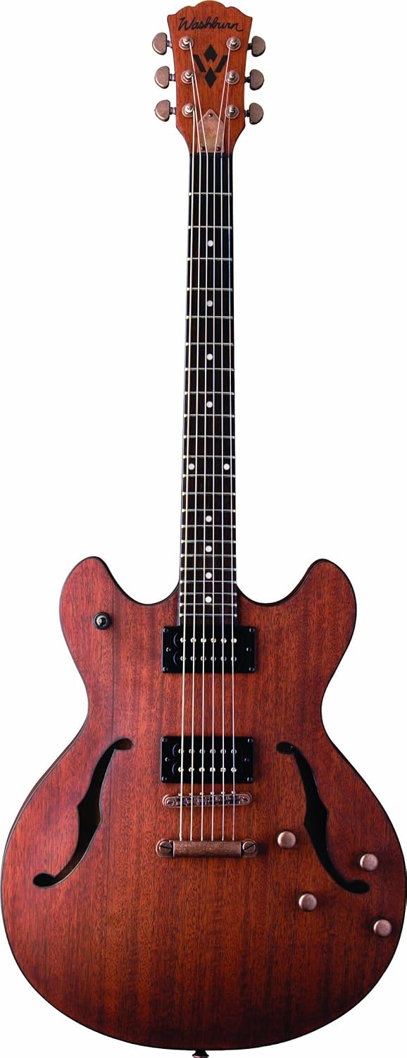 Washburn HB32 DM Hollow Body Guitar Distressed Mahogany Amazon.co.uk