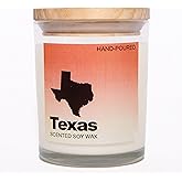 Texas Gifts, Texas Themed & Souvenirs Gifts, Home Sick Sandalwood Scented Candle, Natural Soy Wax & Natural Essential Oils