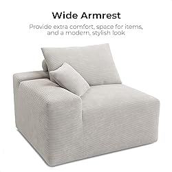 LIKIMIO 120" Modern L-Shaped Modular Sectional Sofa