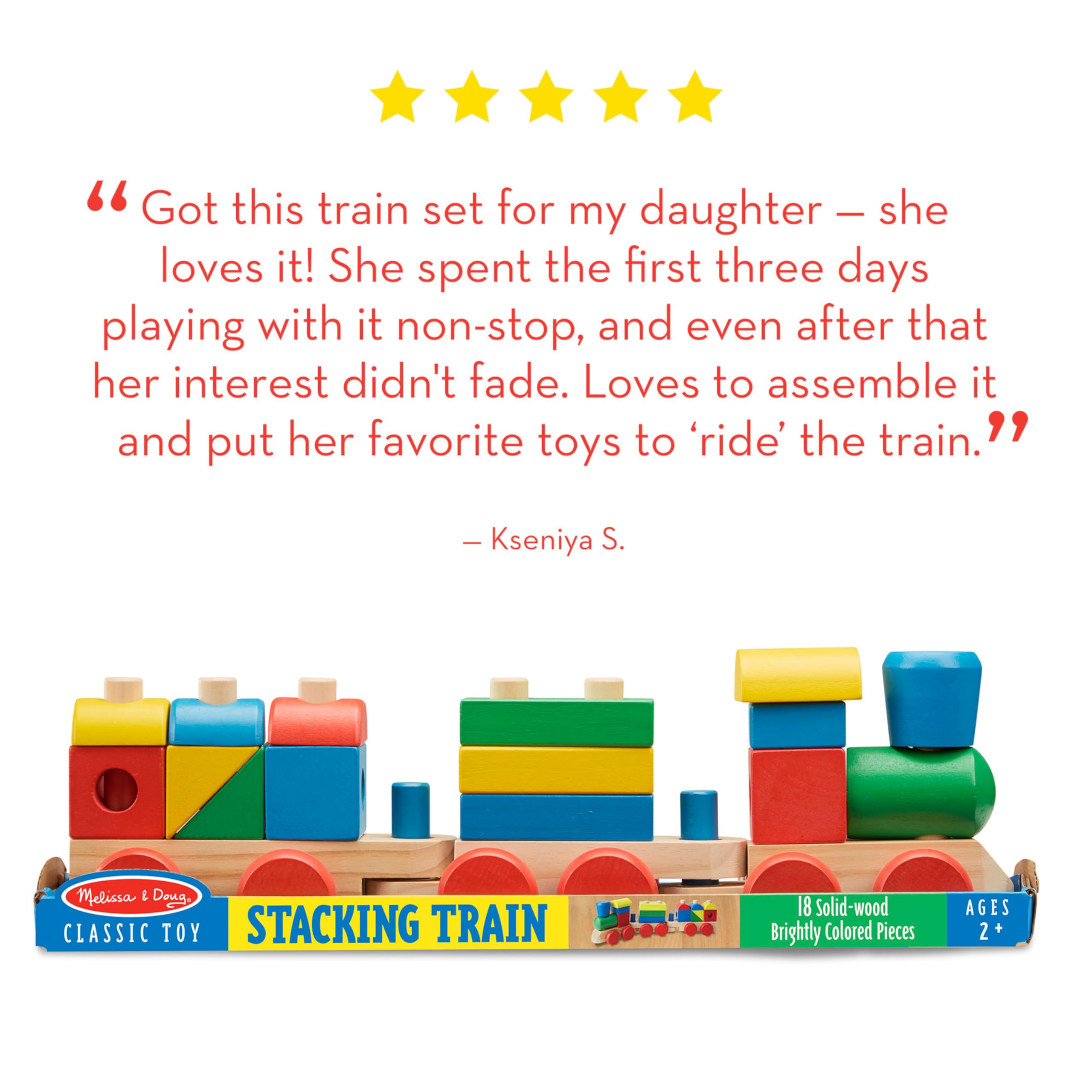 Mua Melissa & Doug Stacking Train - Classic Wooden Toy (18 pcs) - Train ...
