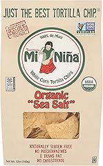 Tortilleria Mi Nina, Chip Tortilla White Corn Sea Salt, 12 Ounce