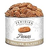 FERIDIES Praline Glazed Pecans - 18oz Vacuum Tin
