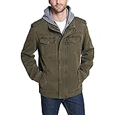 Levi's Men's Washed Cotton Hooded Military Jacket (Regular & Big & Tall Sizes)