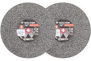 WALTER SURFACE TECHNOLOGIES Walter 12E449 Bench Grinding Wheel - Fine Grit 80, 7 in. Finishing Wheel