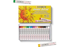 SAKURA Cray-Pas Junior Artist Oil Pastel Set - Soft Oil Pastels for Kids & Artists - 16 Colors