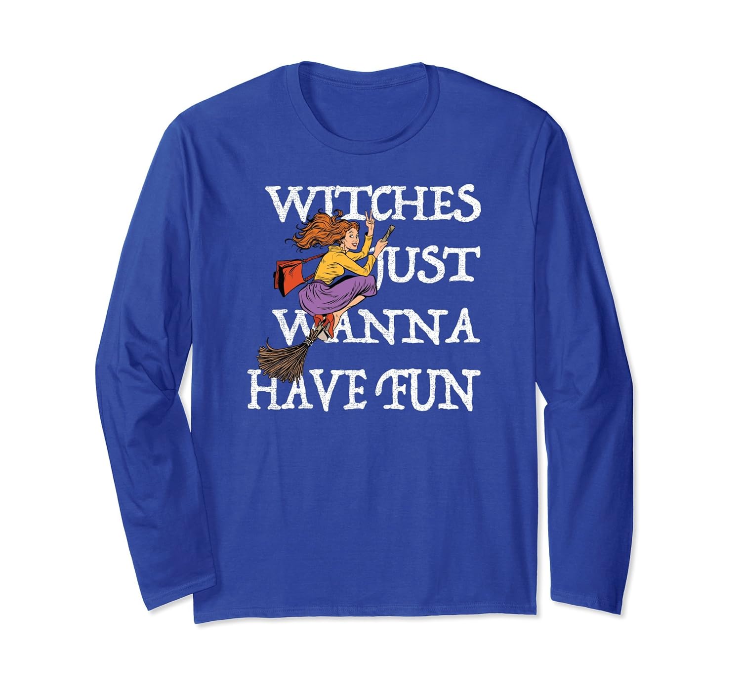 Funny Halloween Witch Long Sleeve Shirt For Women- TPT