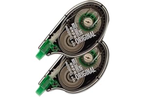 Tombow 68627 MONO Correction Tape, Non-Refillable, 1/6-Inch x 394-Inch , White Tape, 2/Pack