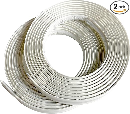 Instatrim 1 2 Inch Covers 1 4 Gap Flexible Self Adhesive Caulk And Trim Strips For Floors Ceilings Countertops And More White 10ft Long 2
