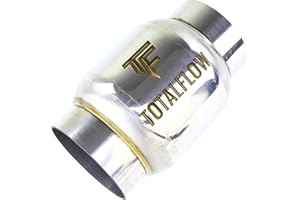 TOTALFLOW 6642 Mini Race Exhaust Muffler | 304 Stainless Steel | 2" Inner Diameter Inlet - 2" Outer Diameter Outlet