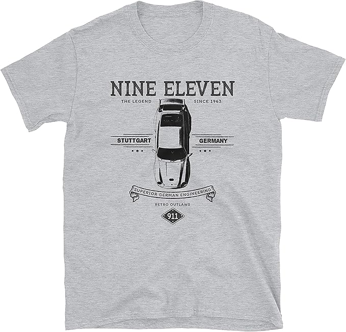 Retro Outlaws Porsche Vintage Nine Eleven Flat 6 Classic German Car T Shirt Geburtstag Auto Geschenk Amazon De Bekleidung