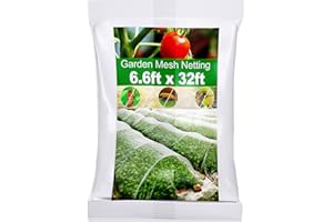 Garden Insect Mesh Netting 6.6ft x 32ft (2m x 10m), Wohohoho 1mm Ultra Fine Mosquito Netting Bug Netting Bird Netting Insect 