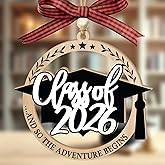 Class of 2026 Ornament, 2-Layer Wooden Graduation Christmas Ornaments, Graduation Gifts for Son, Daughter, College Senior High School, Masters Grad Meaningful Party Decor