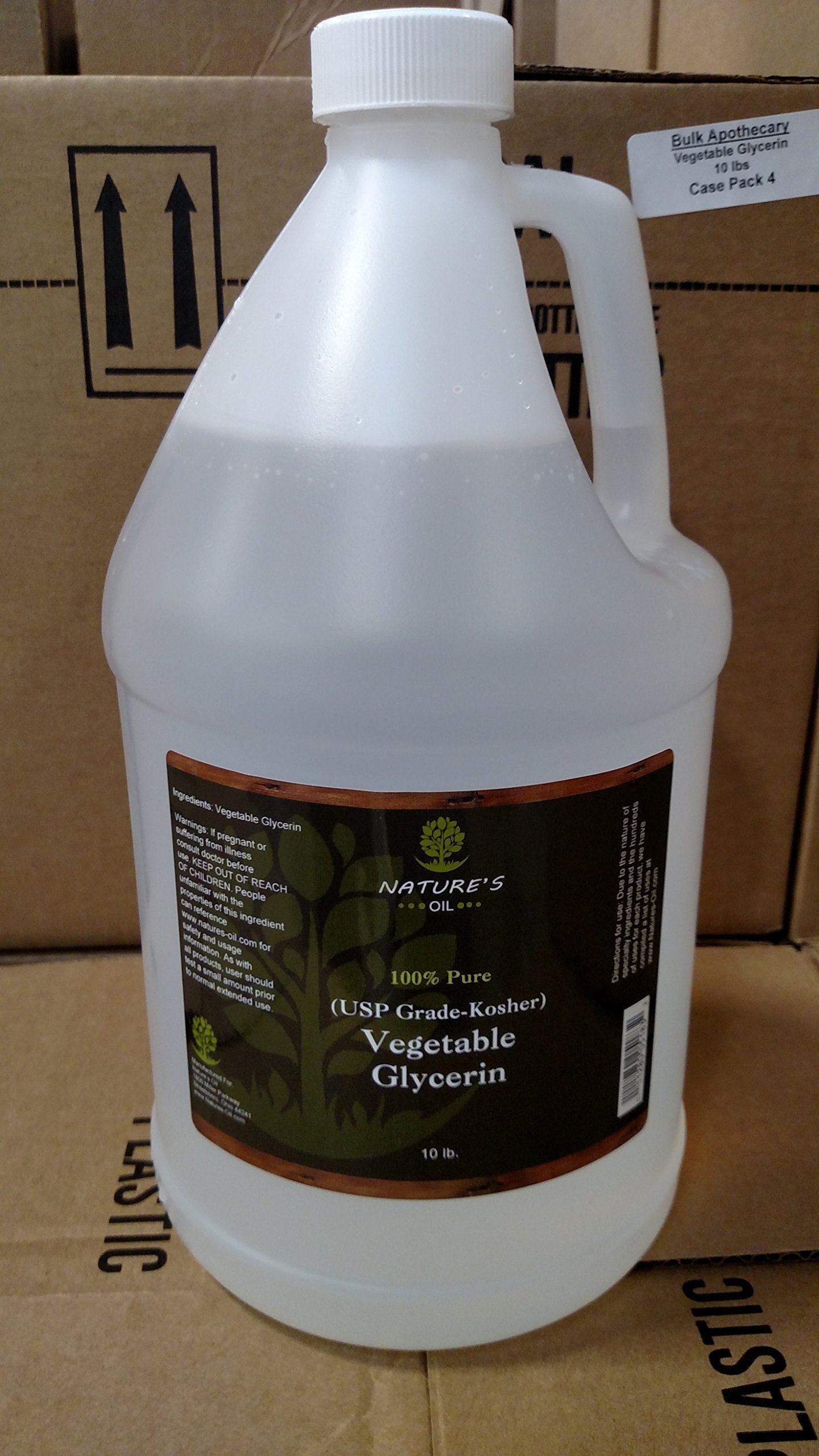 Nature's Oil USP Kosher Vegetable Glycerin Gallon 10 lbs eBay