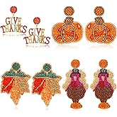 Christmas Earrings Beaded Holiday Earrings for Women Christmas Tree Snowflake Tassel Dangle Earrings New Years Mardi Gras Earrings Festive Party Jewelry Gifts