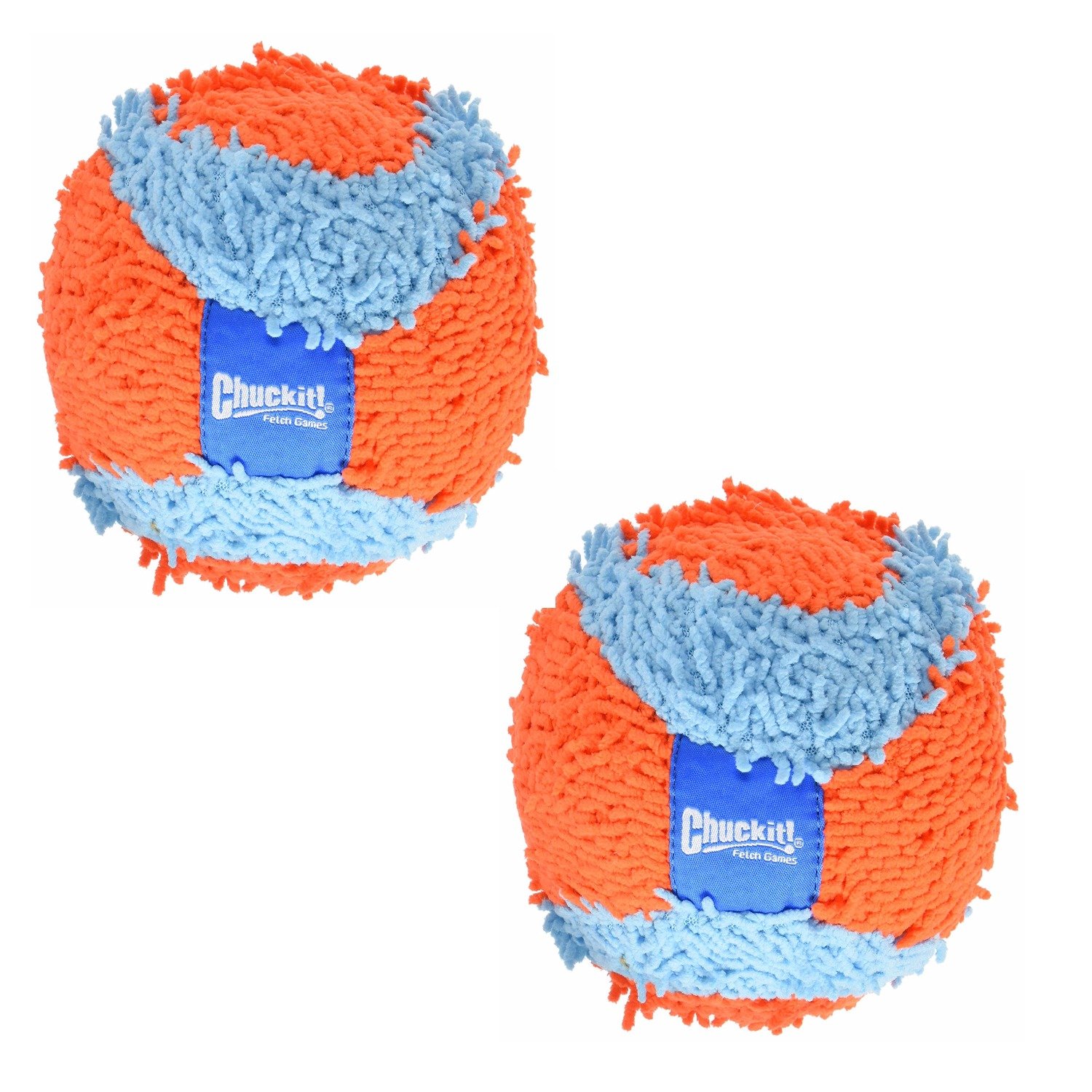 Chuckit! INDOOR FETCH TOYS Dog & Puppy Soft Interactive Play ROLLER BALL 2 PACK