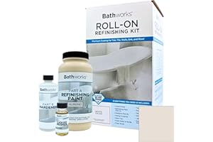 Bathworks Bathtub Refinishing Kit; Premium 20 oz; Tub; Tile; Wall Surround; 24 hour dry time; High Gloss Resin ALMOND