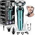 Electric Razor for Men, Men's Rotary Shavers, Waterproof, Wet and Dry Rechargeable Electric Shaver for Men's Faces with a Cordless and Floating Head,Portable Travel Razor,an Ideal Gift for Men