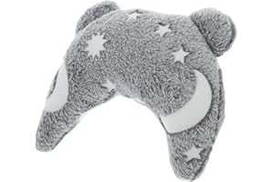 TOYZFRIENDY Half-Moon U-Shaped Cat and Dog Neck Pillow, Glowing Soft Comfort Cushion for Indoor Pets, Medium