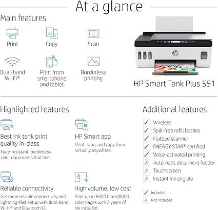 hp smart tank plus 551 printer