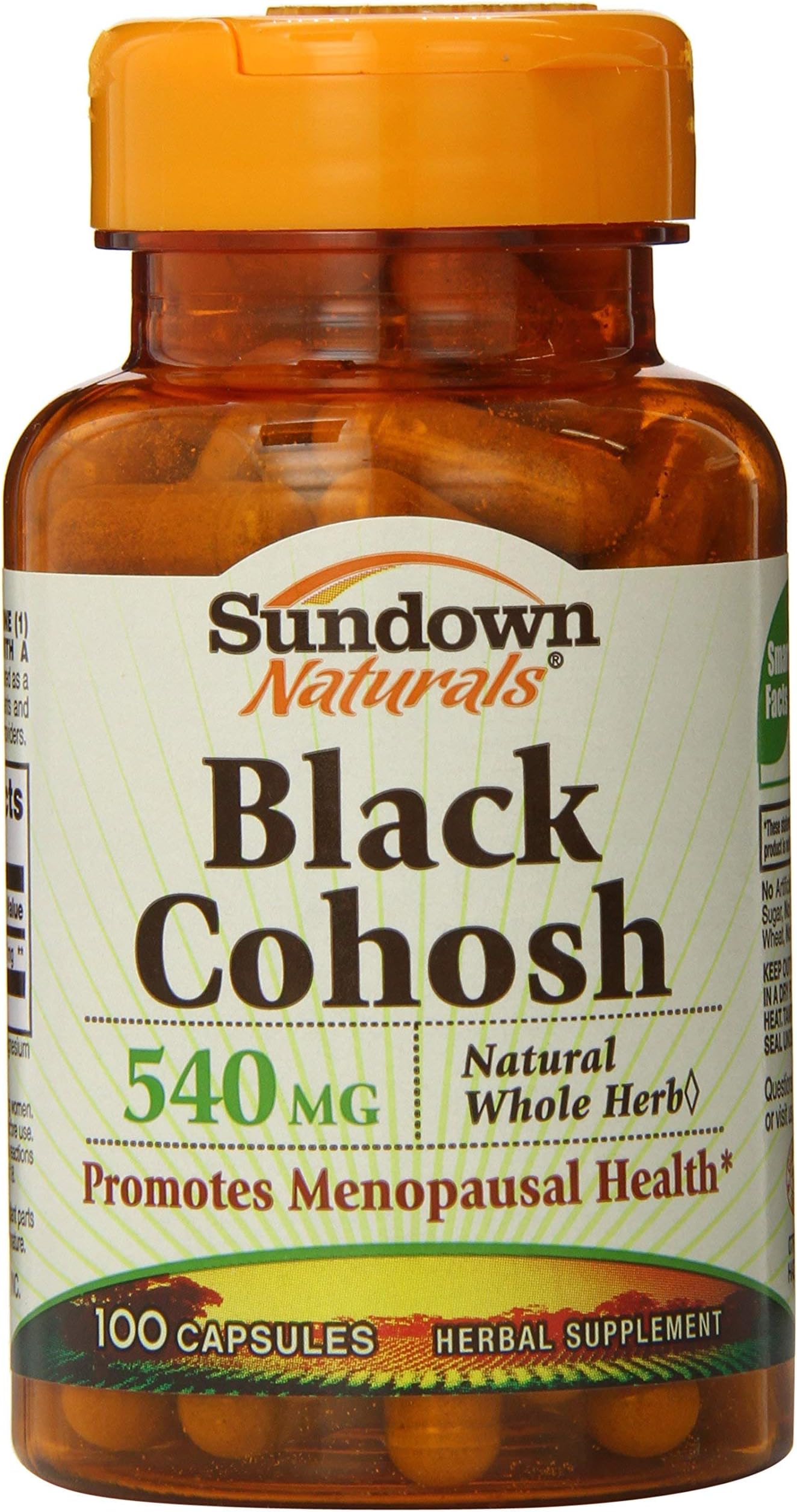 Sundown Naturals Black Cohosh, 540 mg, Capsules, 100 ct.