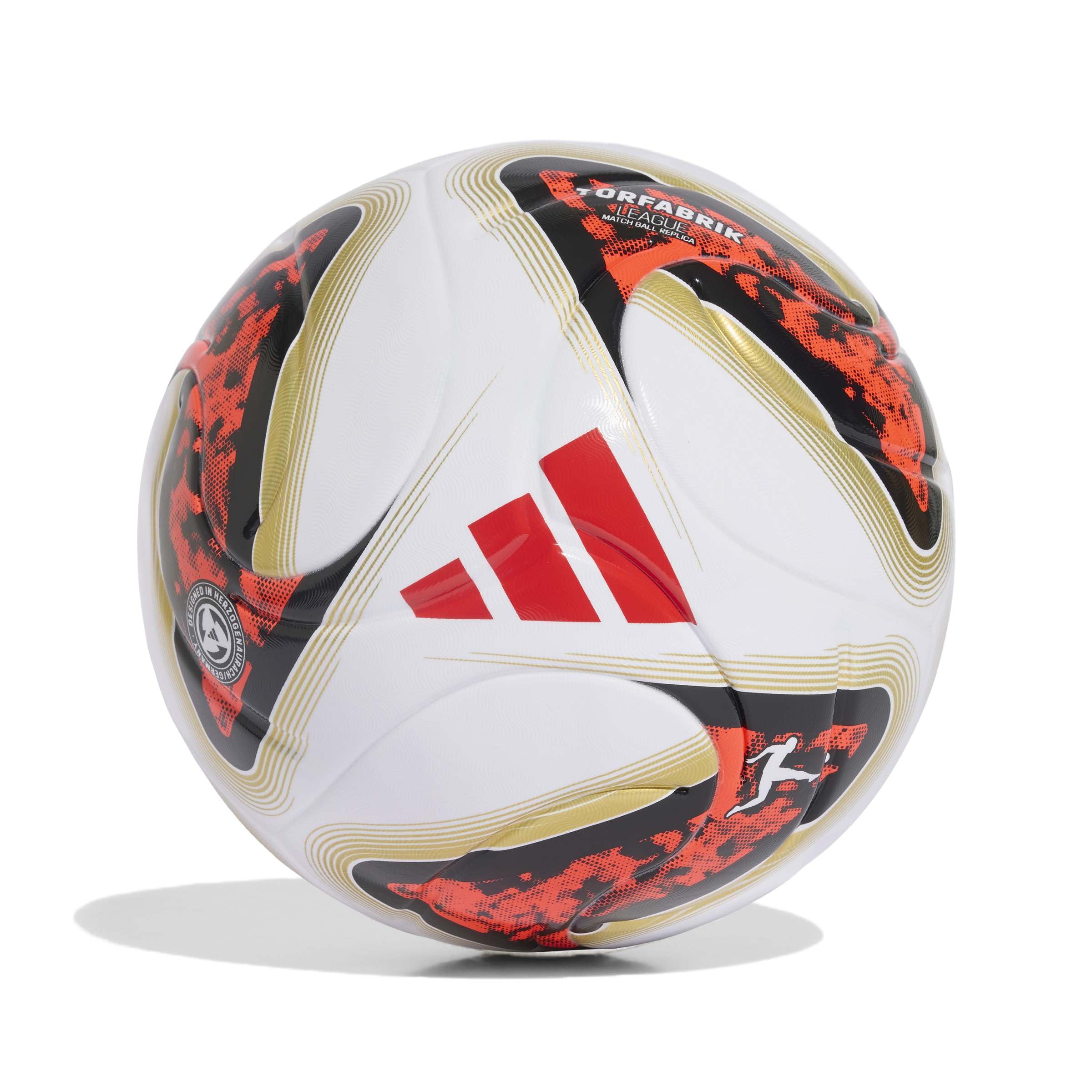 adidas Unisex Bundesliga 26/27 Torfabrik League Recreation Ball, White/Black/solar red, 5