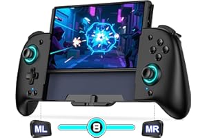 Spican Switch Controllers for Nintendo Switch/OLED, Switch Accessories Wireless Pro Controller One-Piece Joypad, Full-Size Ergonomic Handheld Mode Remote with Turbo/Programming