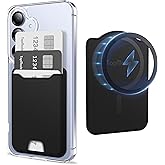 TopMade for MagSafe Wallet, Magnetic Wallet for Samsung Galaxy S25/S24 Series and Galaxy Z Fold 7 with Magnetic Case, Phone Card Holder for iPhone 16/15/14/13/12, RFID Blocking, Fits 4 Cards, Black