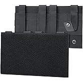 Pitozer Molle Hook&Loop Panel, Mounting Placard Platform for Hook-Backing Pouch,Tactical Molle Attachment for Morale Patch and Backpack Accessories(10.2″x 5.9″, 1Pcs)