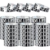 200 Pcs Laser VIP Wristbands, Waterproof VIP Wristbands for Events, Laser Paper Bracelets for Parties, Concerts, Festivals, Adhesive Closure (Silver)