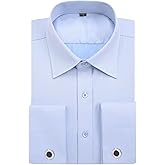 Alimens & Gentle French Cuff Regular Fit Dress Shirts (Cufflink Included)