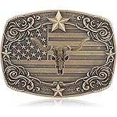 Westscorpbk Western Belt Buckles for Men Women Vintage Longhorn Rodeo Cowboy Belt Buckle Cowboy Gifts for Women