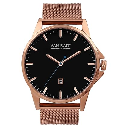 VF1956 Mesh Strap Analog Rose Gold Stainless Steel Strap Mens Watch