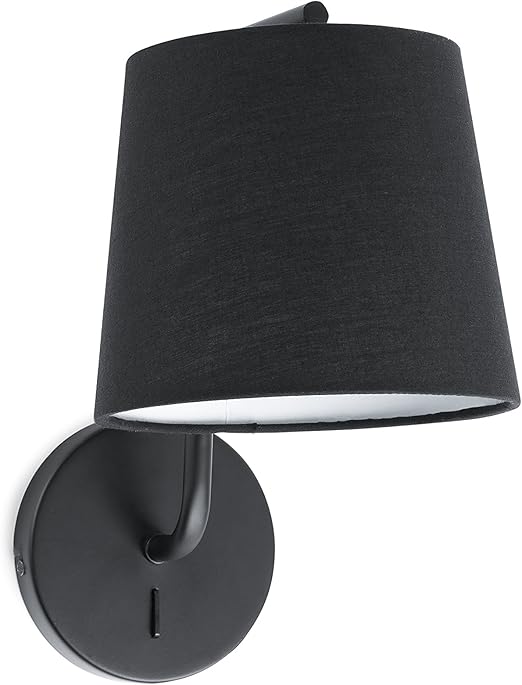Faro 29327 Berni Lampada Da Parete Nera Amazon It Illuminazione